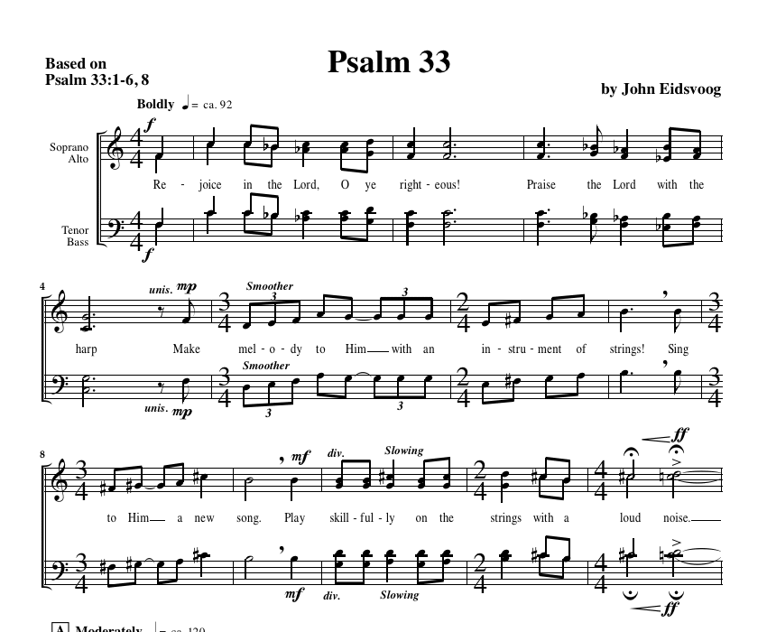 Psalm 33 (SATB)